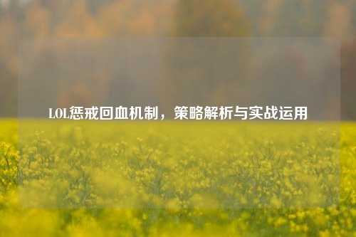 LOL惩戒回血机制，策略解析与实战运用