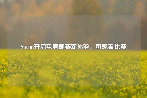 Steam开启电竞观赛新体验，可观看比赛