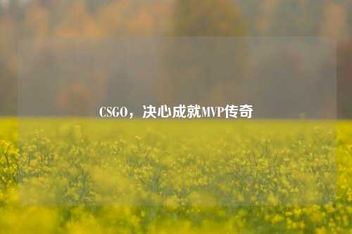 CSGO，决心成就MVP传奇