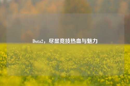 Dota2，尽显竞技热血与魅力