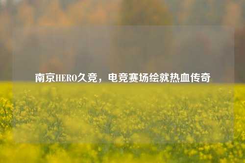 南京HERO久竞，电竞赛场绘就热血传奇