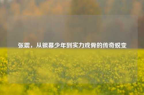 张震,从银幕少年到实力戏骨的传奇蜕变