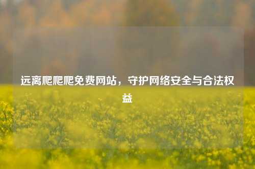 远离爬爬爬免费网站，守护网络安全与合法权益