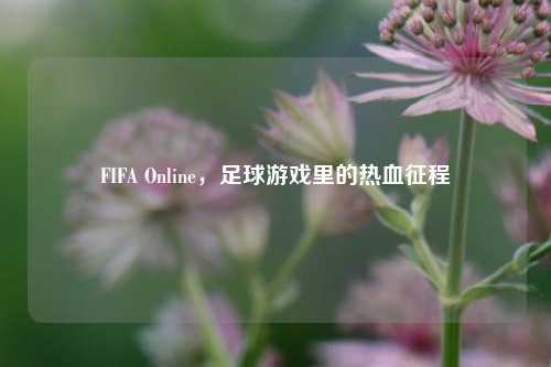 FIFA Online，足球游戏里的热血征程